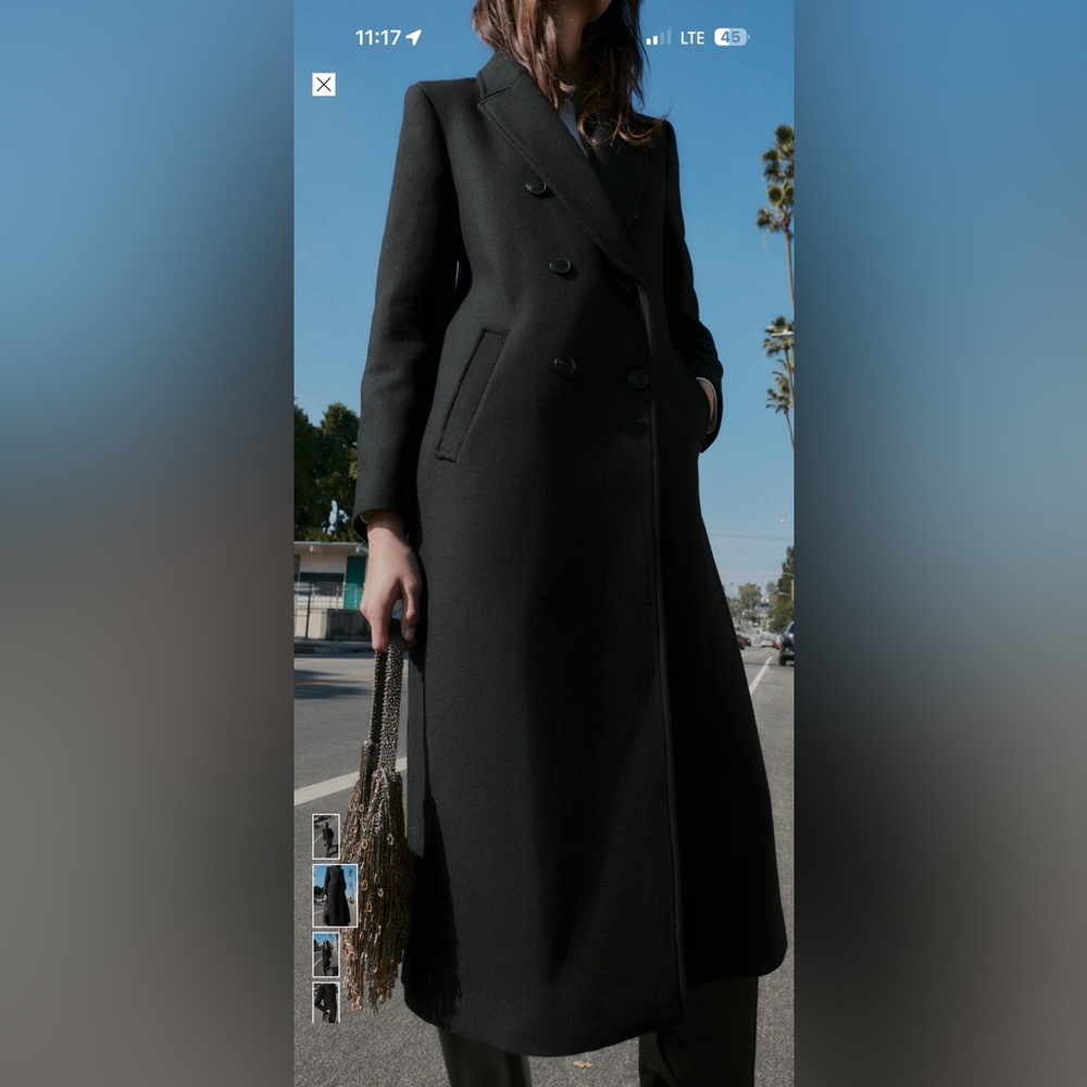 Black Double-Breasted Coat